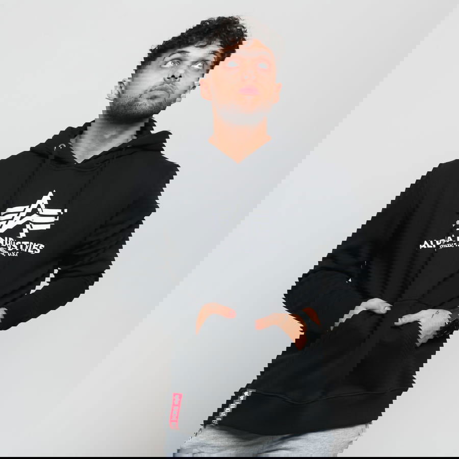 Pulover Alpha Industries Basic Hoody Črna | 178312 03, 0