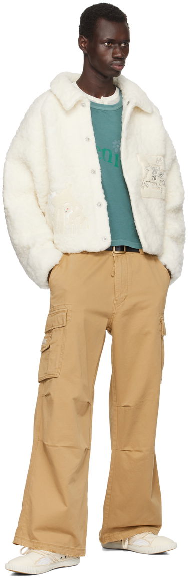 Bomber jakna ERL Fleece Bomber Jacket Bela | ERL09J001, 4
