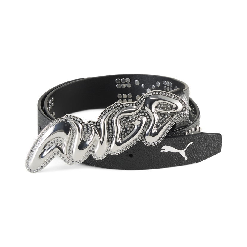 Pasovi Puma A$AP ROCKY x PUMA AWGE Studded Rhinestone Buckle Belt Črna | 055008_01