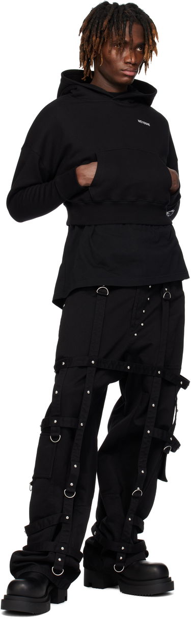 Pulover We11done We11done Teddy Twins Sleeve Hoodie Črna | WD-TH0-25-841-U-BK, 3