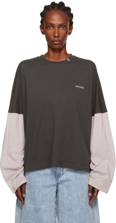 Majica We11done Coding Long-Sleeved Layered T-shirt Večbarvna | WD-TT2-25-736-U-GY, 0