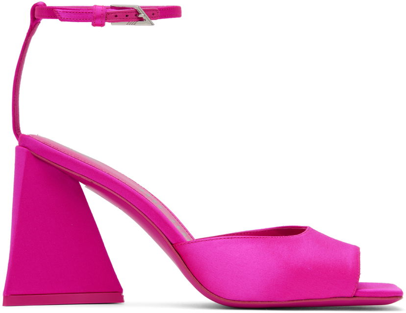 Nogavice The Attico Attico Piper Satin Heeled Sandals Roza | 236WS599 V007