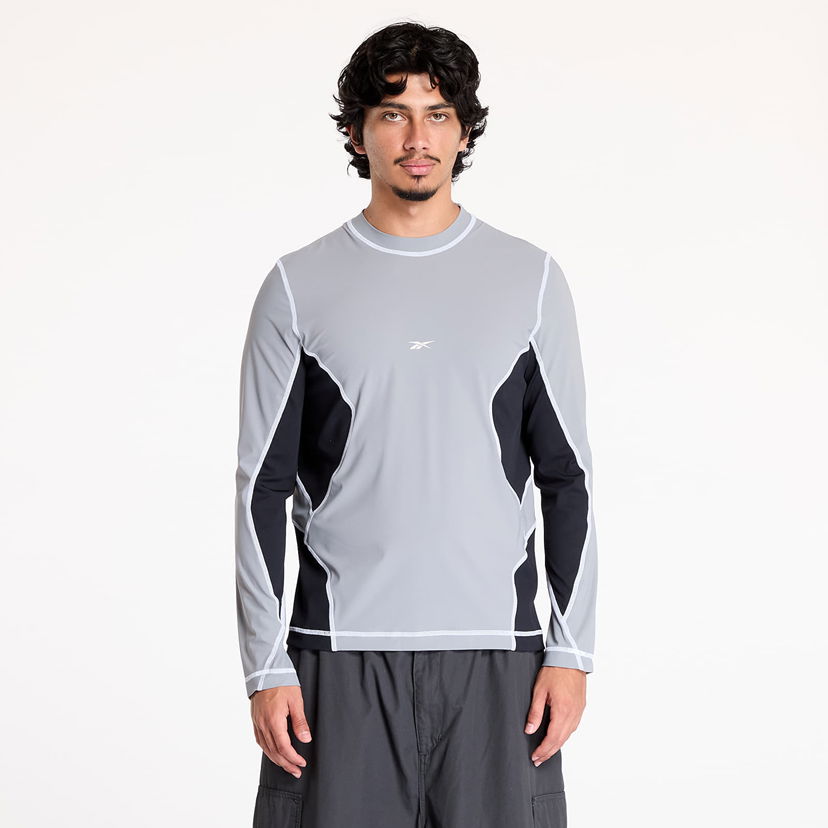Majica Reebok Long Sleeve Training Tee Harbor Gray Siva | RMVB007C99FAB0010910