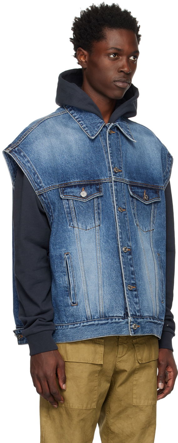 Telovnik We11done We11done Oversized Trucker Vest Modra | WD-DV3-22-385-U-BL, 1