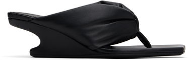 Nega čevljev Rick Owens Rick Owens Hollywood Thong Cantilever 45 Heeled Sandals Črna | RP01E7858 LBY, 0