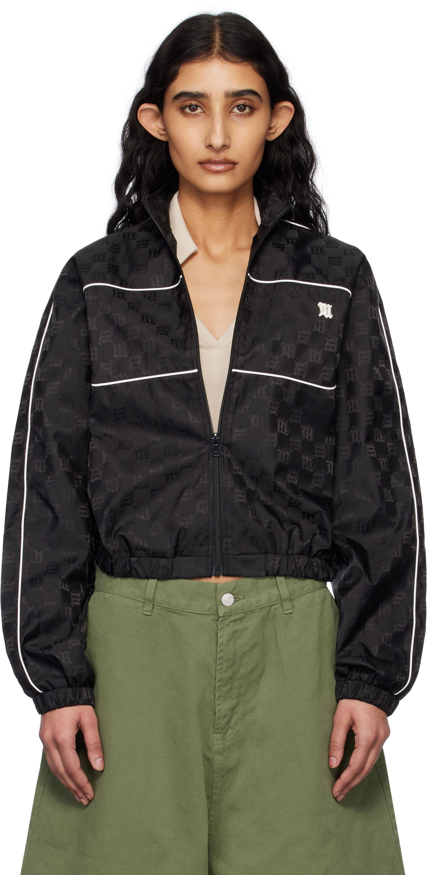 Vetrovka MISBHV MISBHV Monogram Nylon Windbreaker Jacket Črna | 250W402, 0