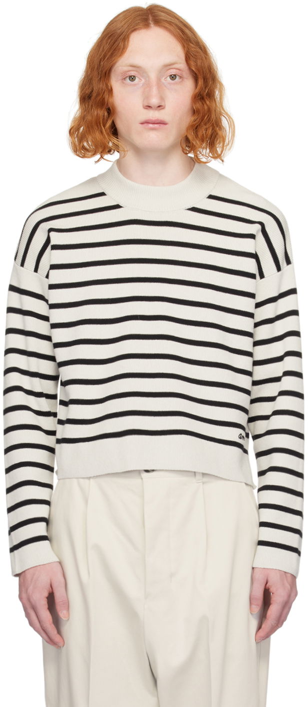 Pleteni pulover AMI Paris Sailor Sweater Črna | UKS036.KN0041