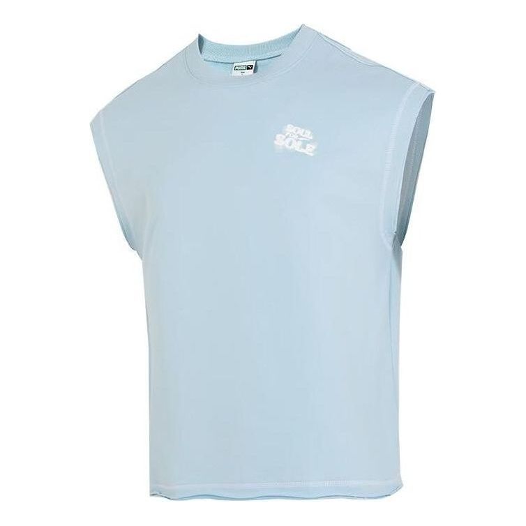Majica brez rokavov Puma Sole Logo Vest Modra | 626859-68