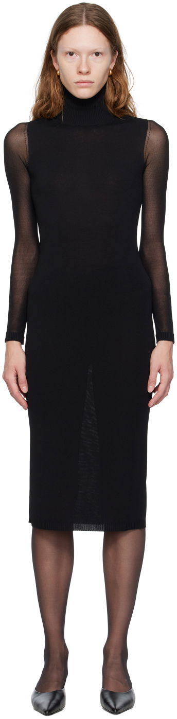 Obleke Max Mara Max Mara Natalia Midi Dress Črna | 2313260539600 MM12051