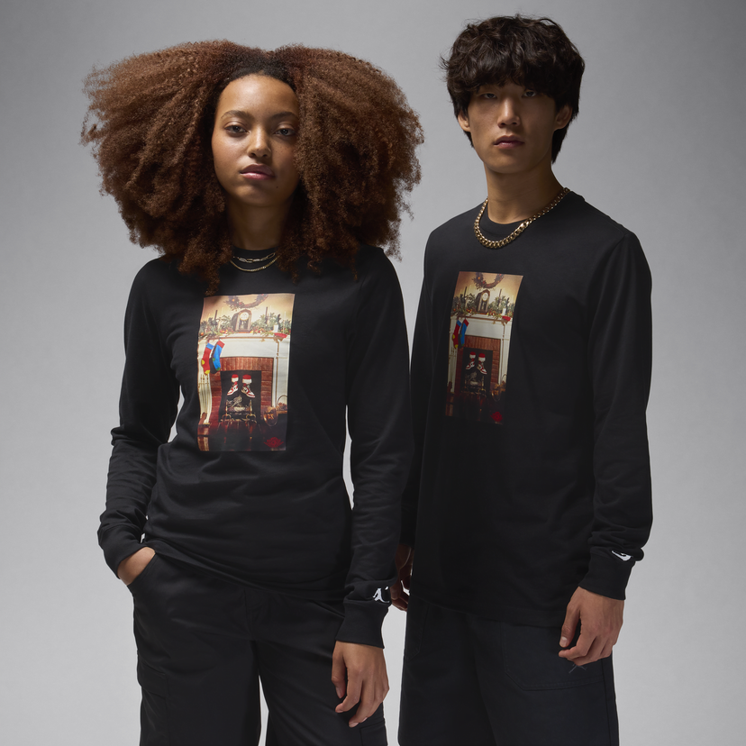 Majica Jordan Jumpman Chimney Long Sleeve T-Shirt Črna | CV1745-010