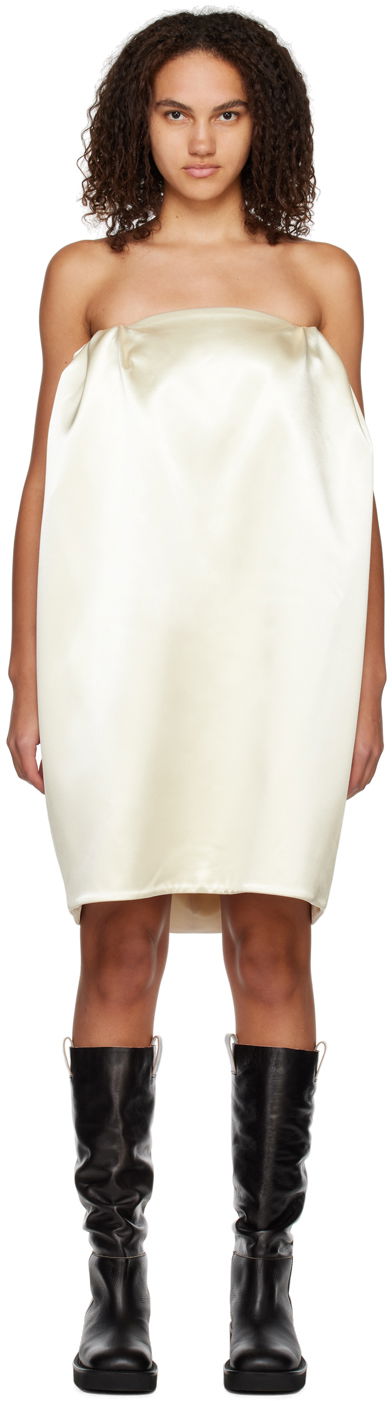 Obleke We11done Volume Mini Dress Bela | WD-OP3-22-180-W-IV