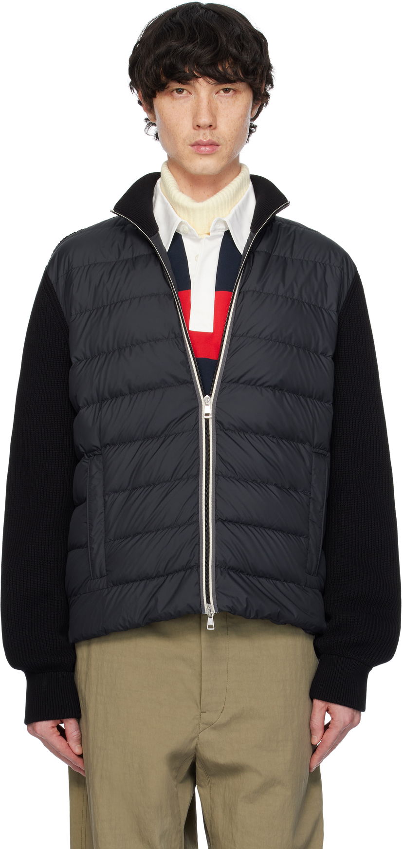 Puhovka Moncler Moncler Padded Zip-Up Down Jacket Črna | K10919B00006M1367
