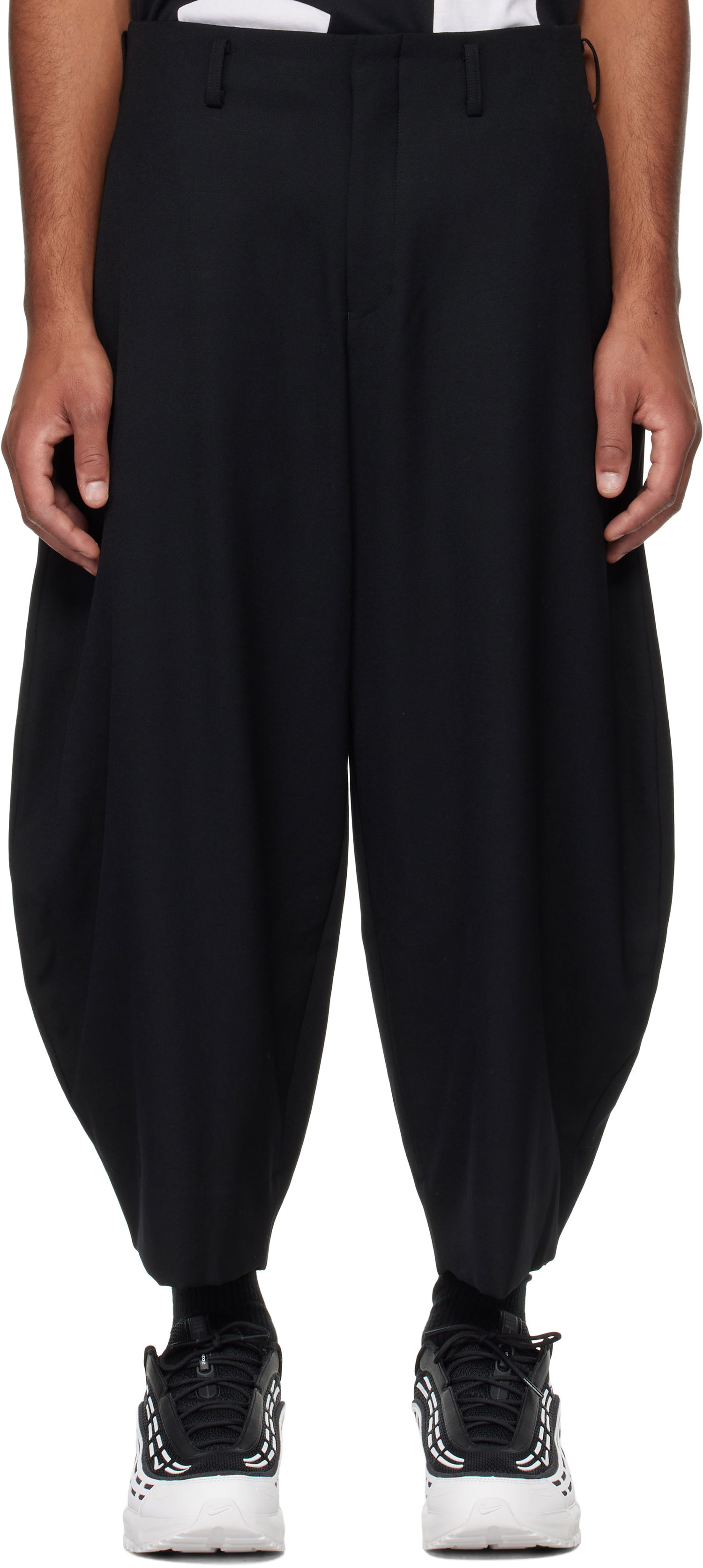 Hlače Comme des Garçons Wool Gabardine Trousers Črna | PN-P055-051, 0