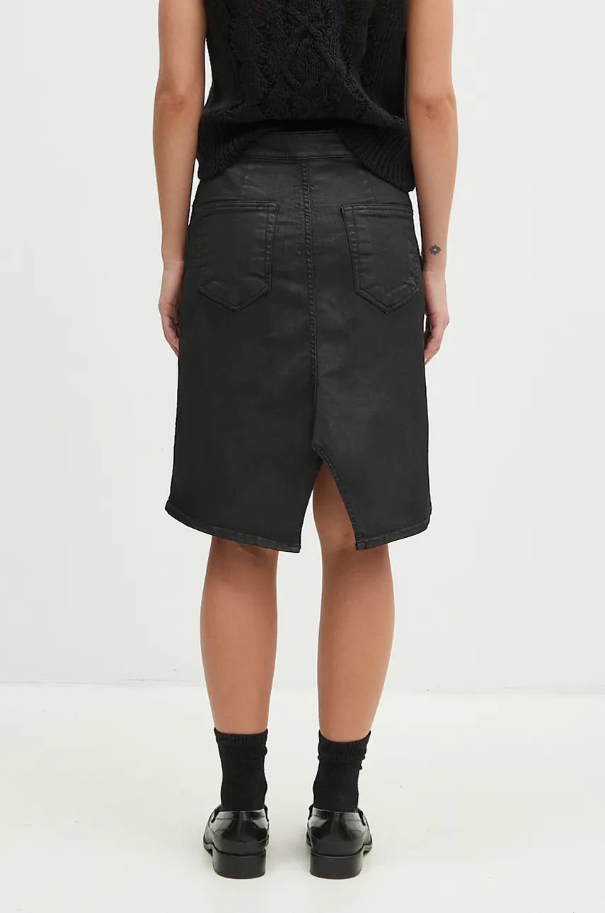 Krila Rick Owens A-Line Mini Skirt Črna | DS02D2340.SBW, 0