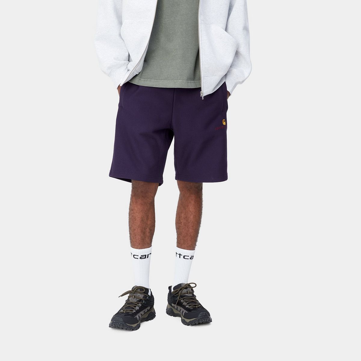 Kratke hlače Carhartt WIP American Script Sweat Short "Cassis" Mornarica | I031685_1N8_XX, 1