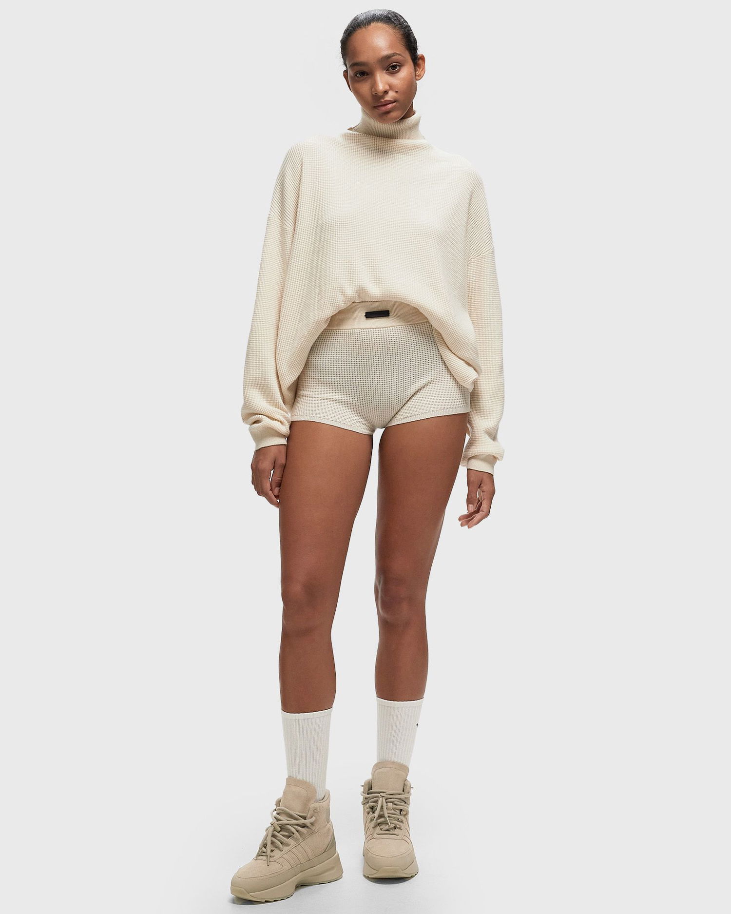 Pleteni pulover Fear of God Essentials Waffle Turtleneck Bela | 192BT247292FW-059, 1