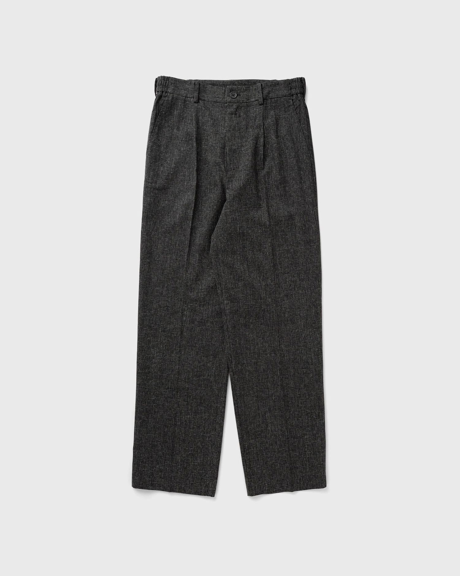 Hlače ØLÅF Houndstooth Pleated Tailored Pants L Črna | M190403, 0