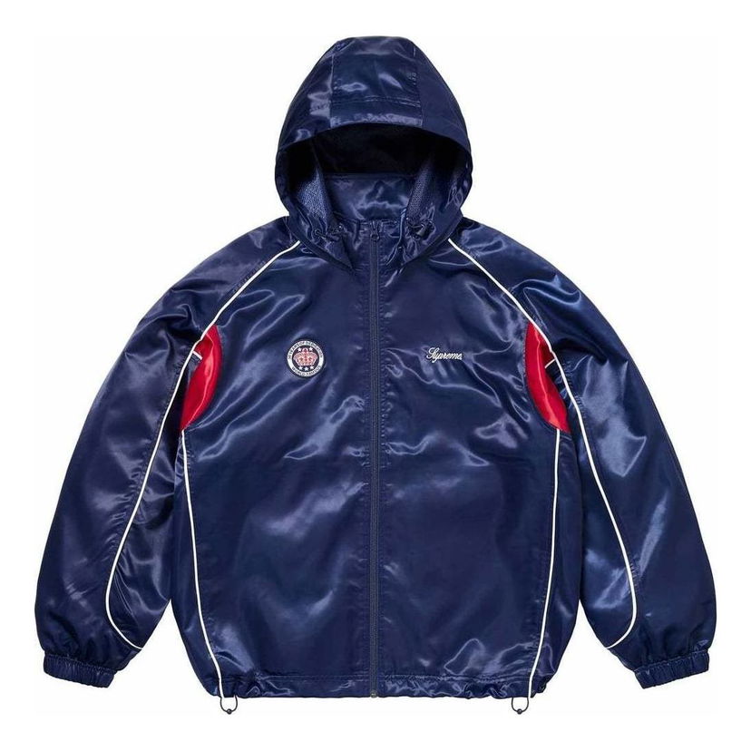 Vetrovka Supreme Satin Hooded Track Jacket Modra | SUP-SS24-022