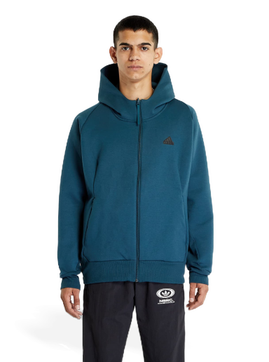 Pulover adidas Originals Z.N.E. Premium Full-Zip Hooded Track Jacket Arctic Night Zelena | IN5087
