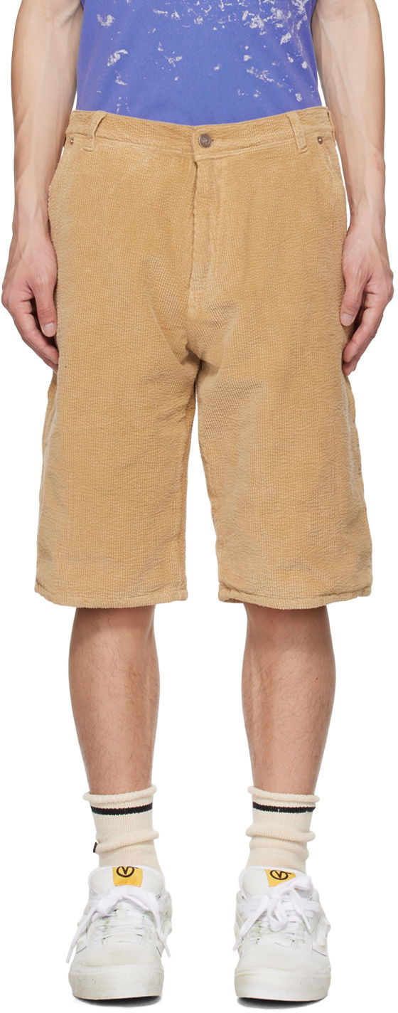 Kratke hlače ERL Corduroy Three-Pocket Shorts Bež | ERL06P006