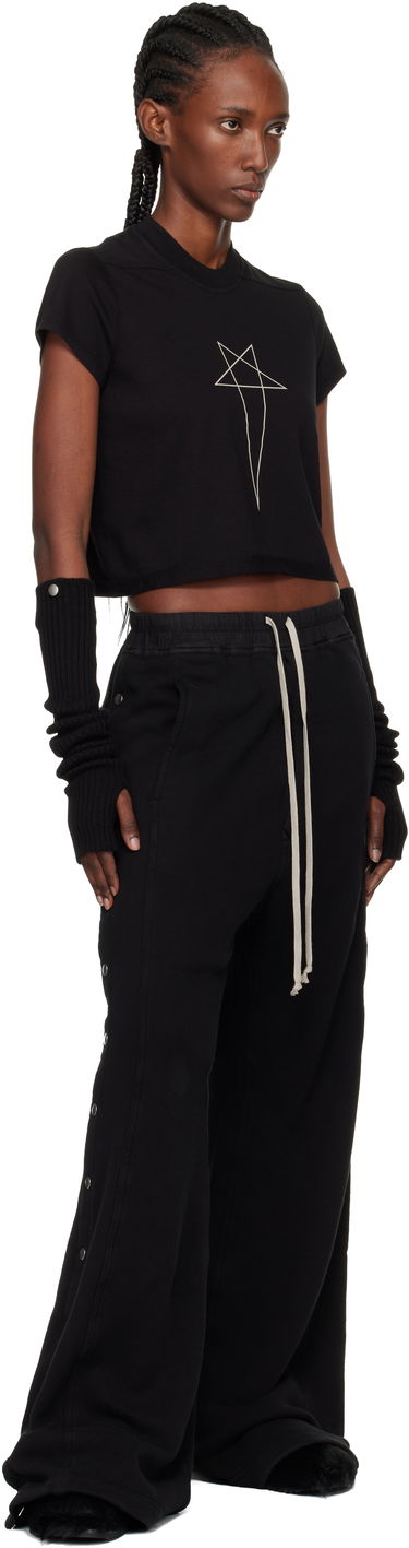 Krop-top Rick Owens DRKSHDW Concordians Cropped Small Level T-shirt Črna | DS02E7207 RNEP3, 3