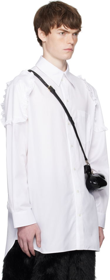Srajce Simone Rocha Simone Rocha Ruffle Shoulder Patch Tunic Shirt Črna | 5383 1025, 4