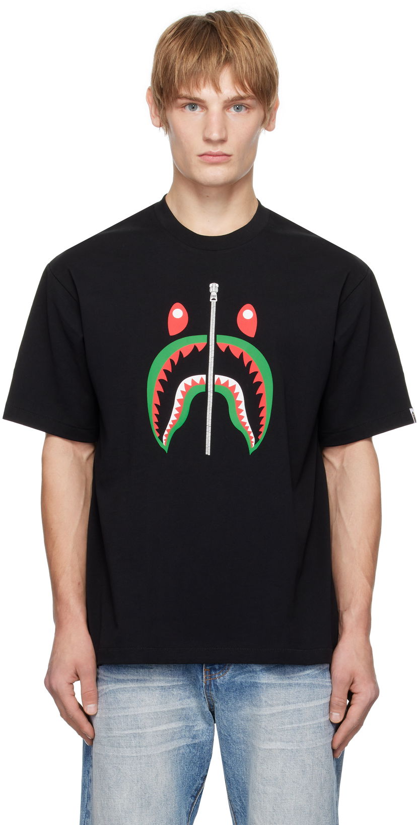 Majica BAPE Shark Graphic T-Shirt Črna | 001TEK701304M