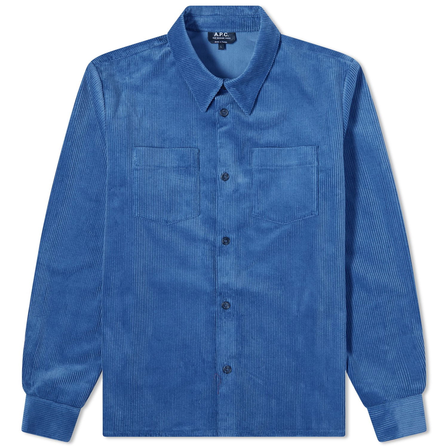 Srajce A.P.C. Joe Corduroy Overshirt Modra | COGVJ-H02486-IAA, 0