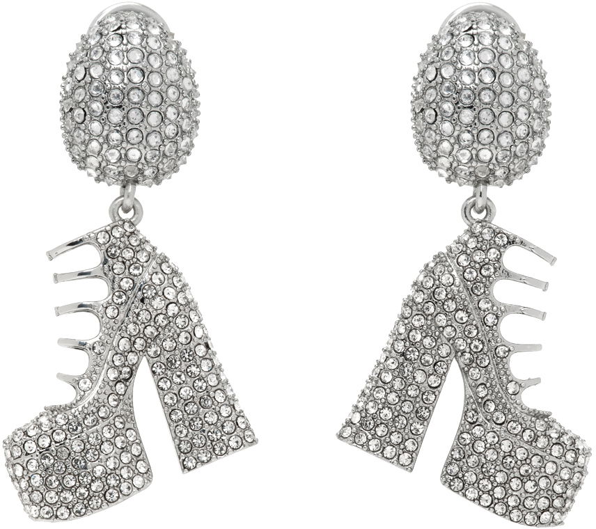 Uhani Marc Jacobs Marc Jacobs Kiki Crystal Platform Boots Drop Earrings Kovinski | 2R3JER001J77, 0