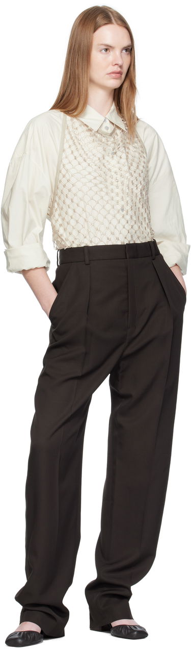 Majica brez rokavov LEMAIRE LEMAIRE Fishnet Halter Top Bež | TO1473 LF1509, 4