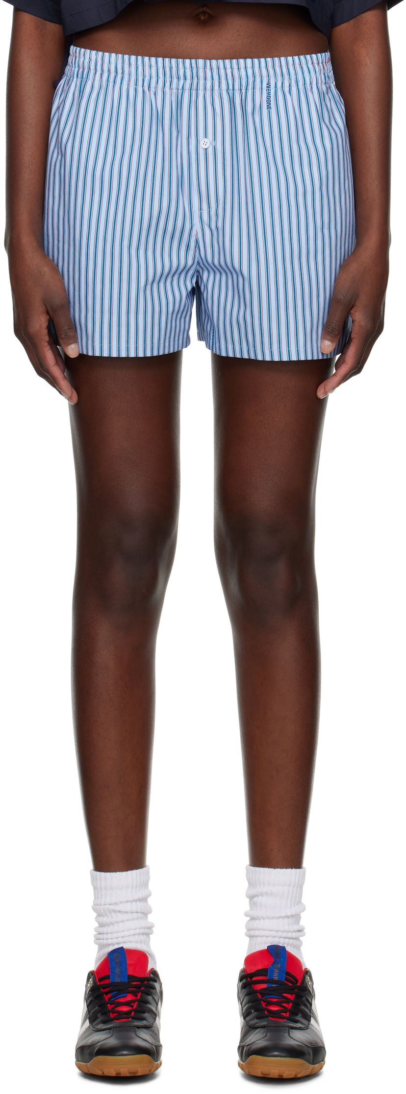 Boksarice We11done We11done Classic Stripe Shorts Modra | WD-PT1-25-208-W-BL