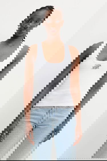 Majica brez rokavov Ksubi KSUBI Stacked Origin Tank Top Bela | WPS24TA005, 0