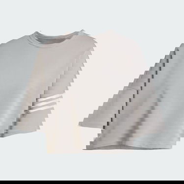 Krop-top adidas Performance Neuclassics Cropped Three Stripe Sweatshirt Siva | JI8509, 3
