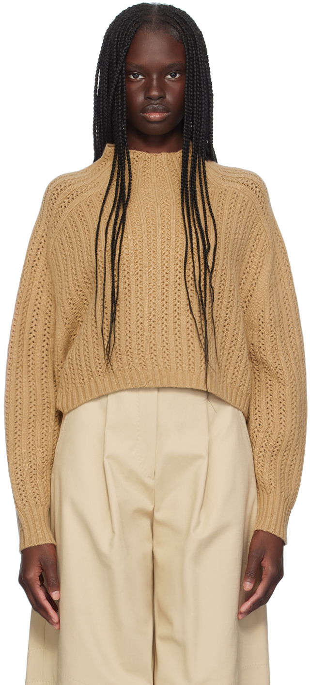 Pleteni pulover Max Mara Max Mara Knit Sweater Bež | 2421366021600