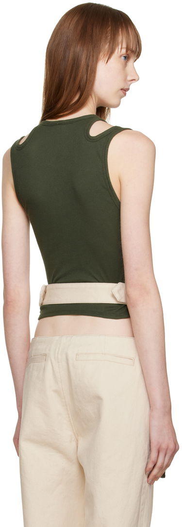 Majica brez rokavov Dion Lee Double Loop Tank Top Zelena | C3053F22, 2