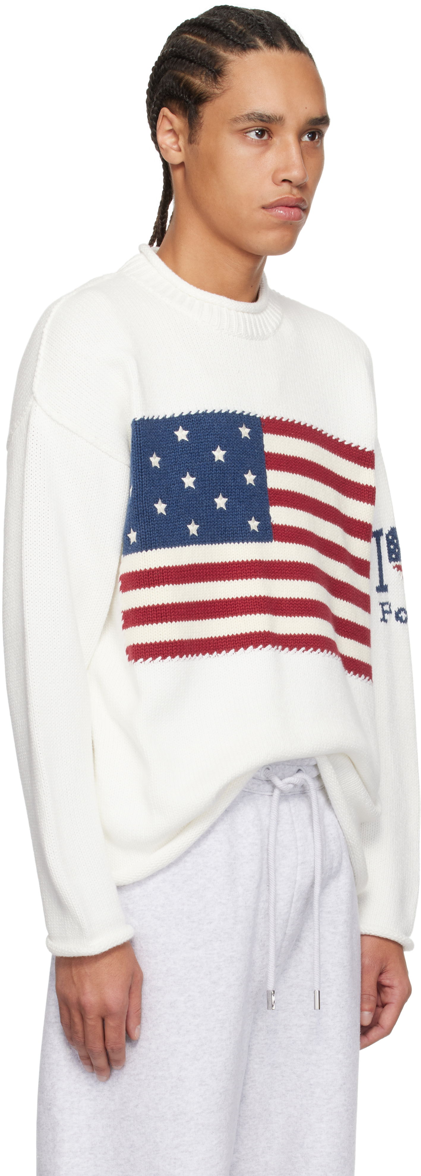 Pleteni pulover Polo by Ralph Lauren Ralph Lauren I Heart Polo Flag Sweater Bela | 710962906001, 1