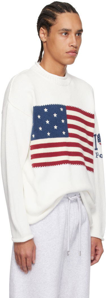 Pleteni pulover Polo by Ralph Lauren Ralph Lauren I Heart Polo Flag Sweater Bela | 710962906001, 1