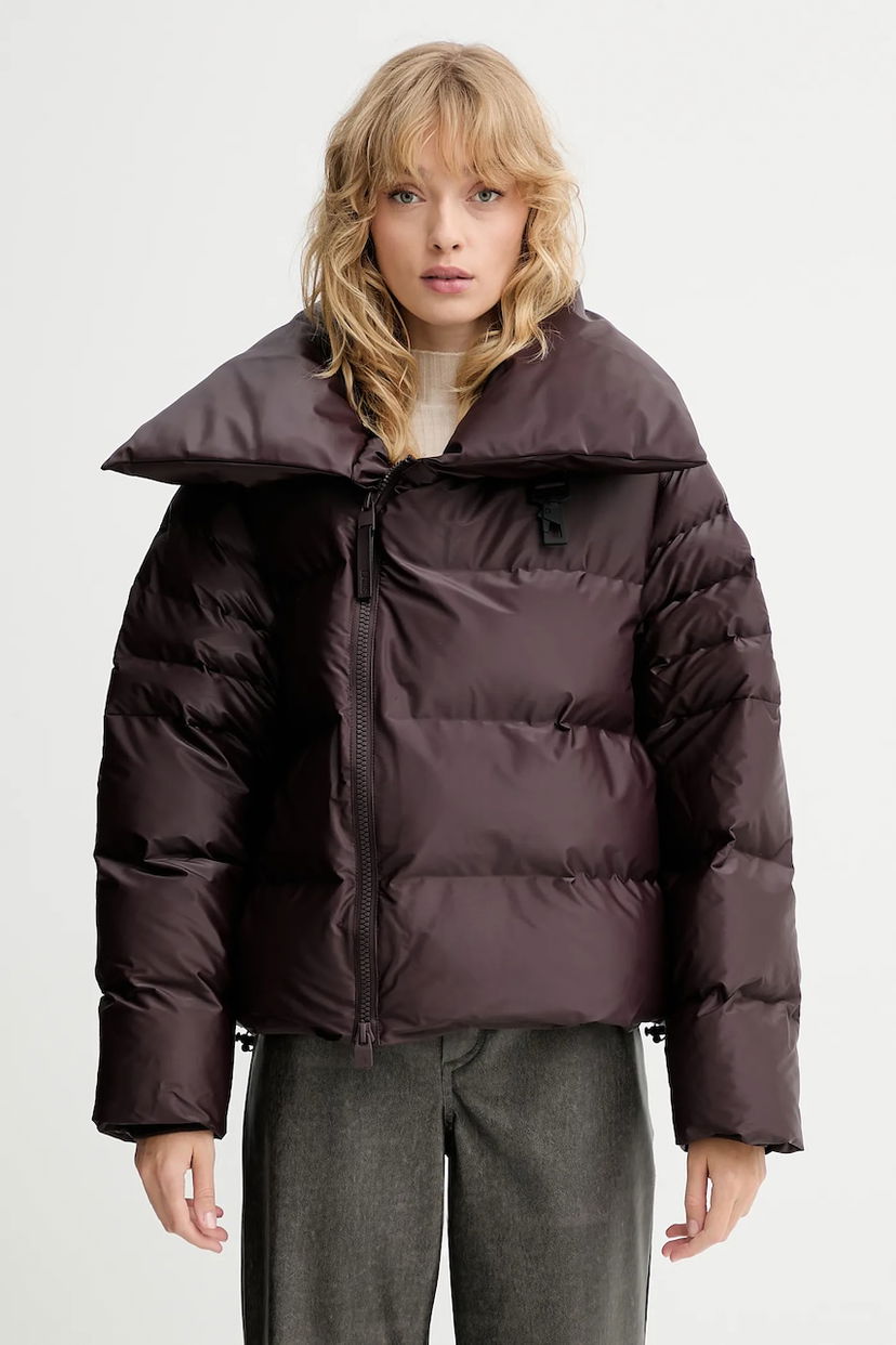 Puhovka Rains Rains Alta Vision Short Puffer Jacket Bordo | 17230
