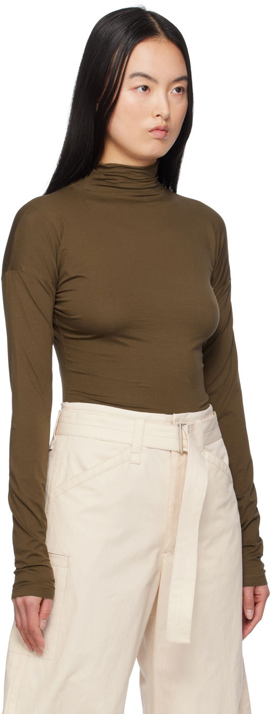 Pleteni pulover LEMAIRE Second Skin Turtleneck Zelena | TO1175 LJ053, 1