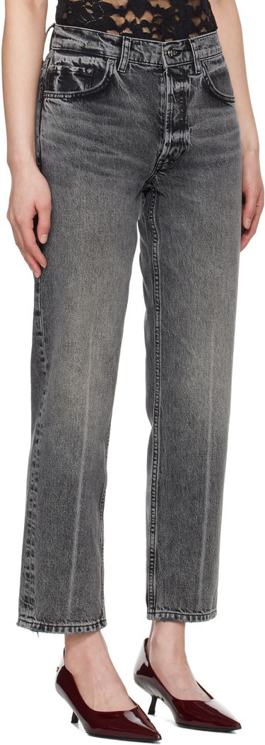 Kavbojke Anine Bing Anine Bing Kate Straight-Leg Jeans Siva | A-06-11158-WHG6, 1