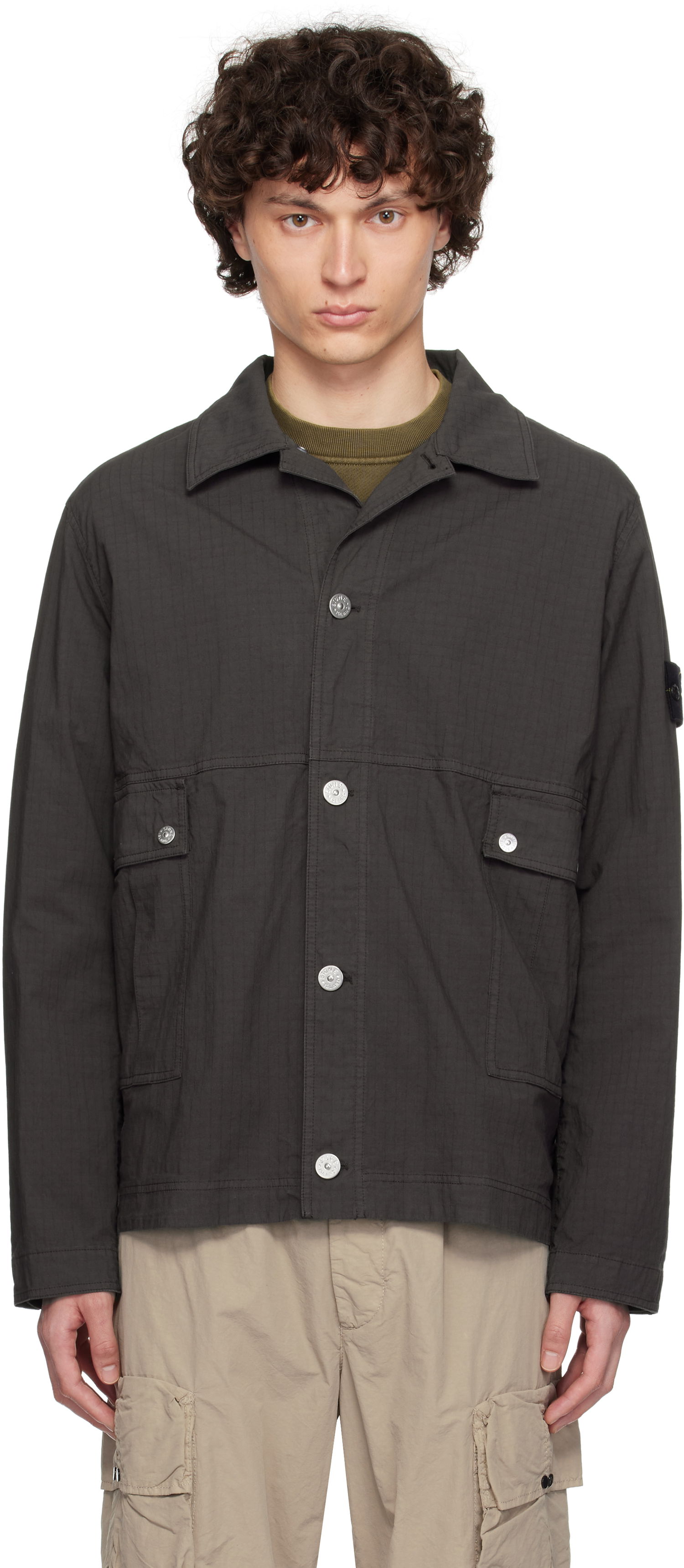 Jakna Stone Island Stone Island Mil-Spec Stretch Ripstop-TC Jacket Zelena | K1S15 1200026 S0063, 0