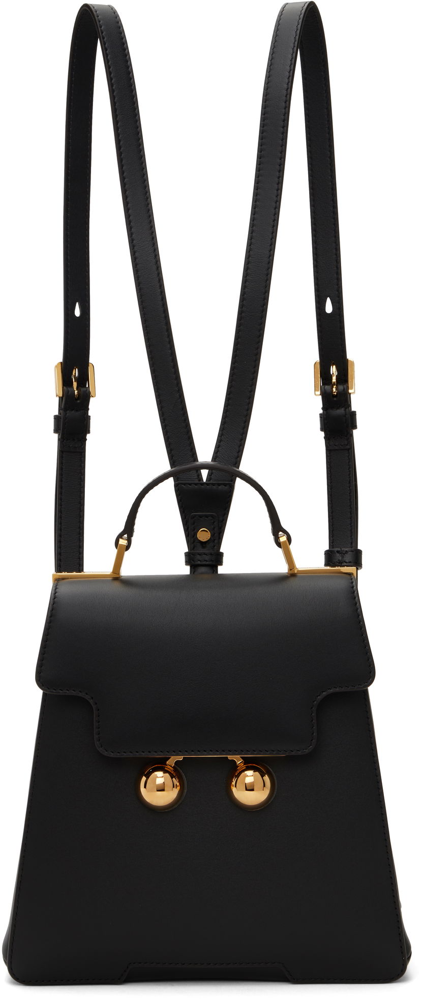 Nahrbtnik Marni Leather Backpack Črna | ZAMP0018U0 P6948