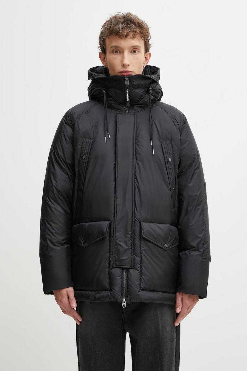 Puhovka C.P. Company Hooded Winter Puffer Jacket Črna | 19CMOW184A110467A