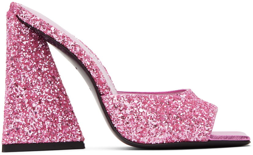 Modni dodatki The Attico Attico Devon Glitter Mules Roza | 232WS000 G001