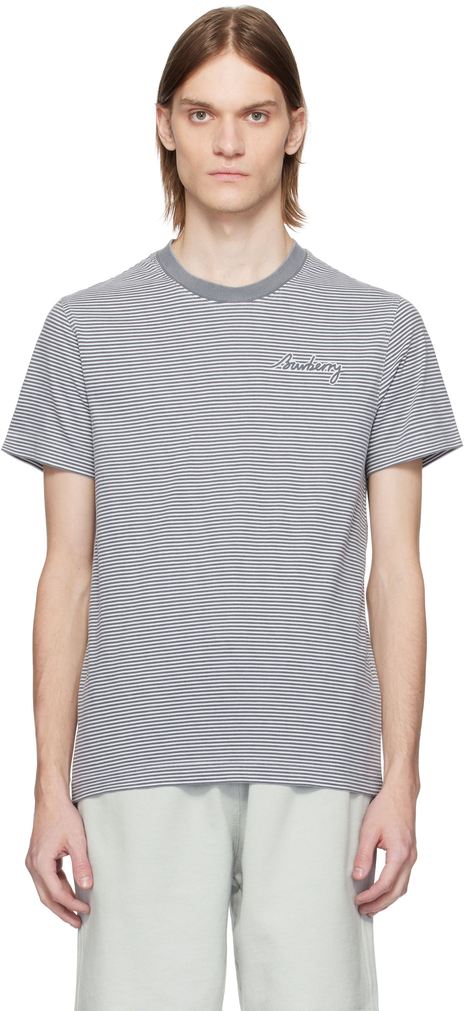 Majica Burberry Burberry Cotton Striped T-Shirt Siva | 8109141, 0