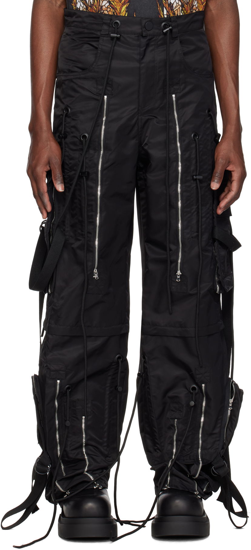 Cargo hlače Who Decides War Who Decides War String Theory Cargo Pants Črna | 1121090002SS25