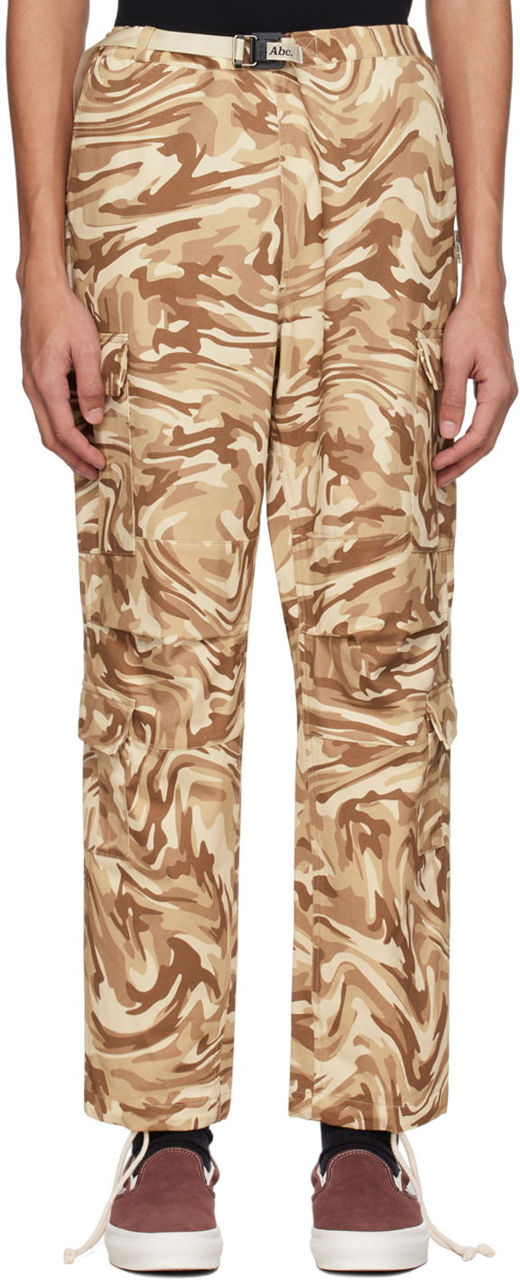Cargo hlače Advisory Board Crystals Camouflage Print Cotton Cargo Pants Bež | ABC123WCP