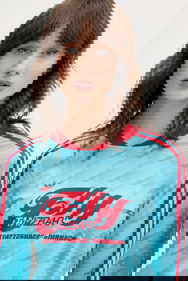 Dres adidas Performance Slim-Fit Long Sleeve Football Jersey with Allover Print Turkizna | JW0271, 3