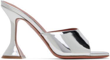 Modni dodatki Amina Muaddi Amina Muaddi Lupita Slipper Heeled Sandals Kovinski | LUPITA SLIPPER CL MIRROR, 0