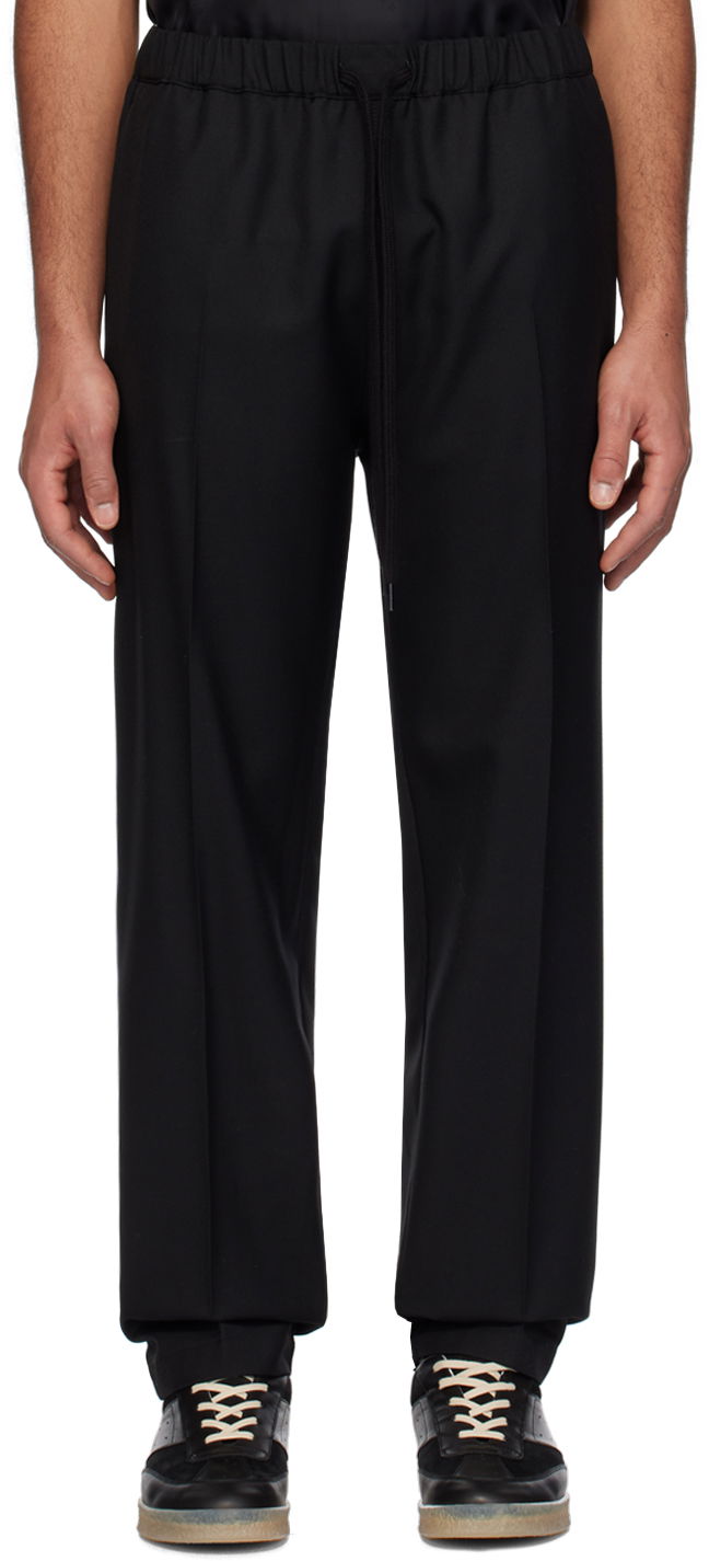 Hlače Maison Margiela MM6 Tapered Trousers Črna | SH0KA0007 S78357